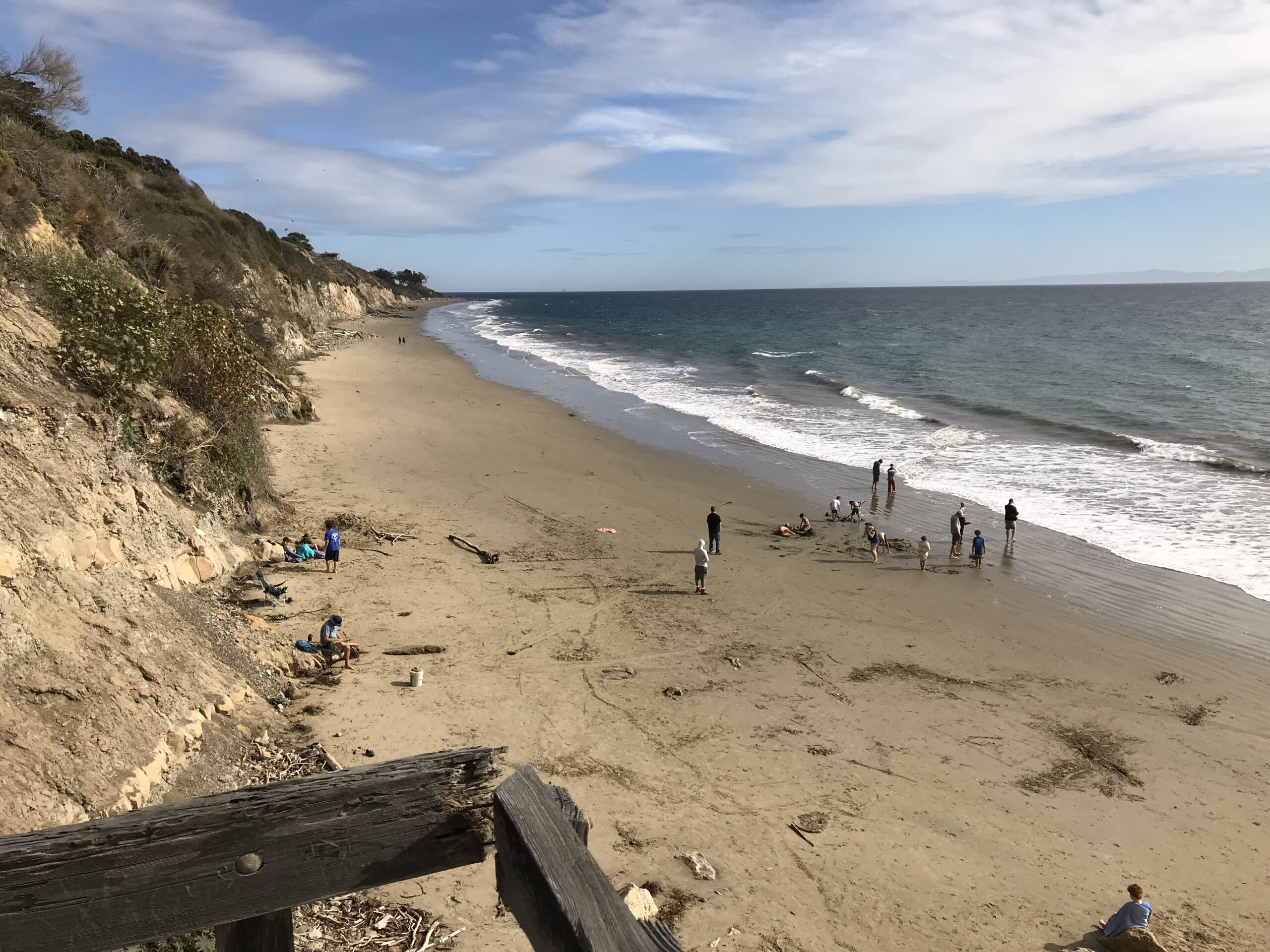 El Capitan State Beach camping ocean view at sunset California